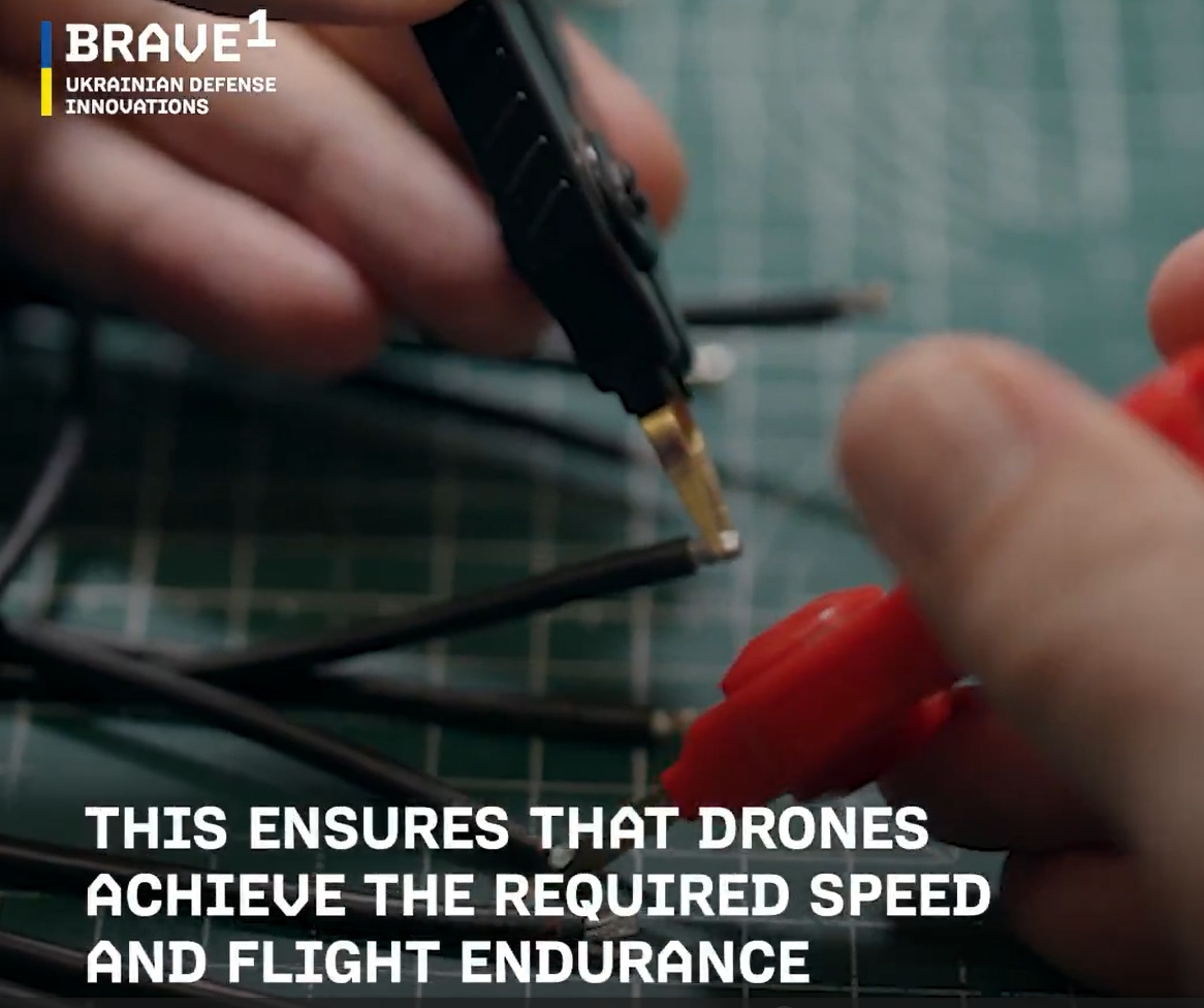 Ukraine has presented an interceptor drone powered by a Ukrainian Motor-G engine, capable of reaching speeds up to 400 km/h. Photo credits: Ministry of Digital Transformation