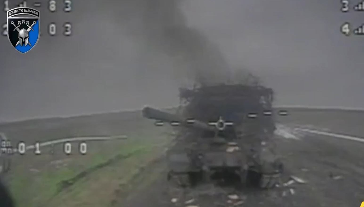 Скріншот з відео ураження техніки противника. Джерело: відео 42 ОМБр