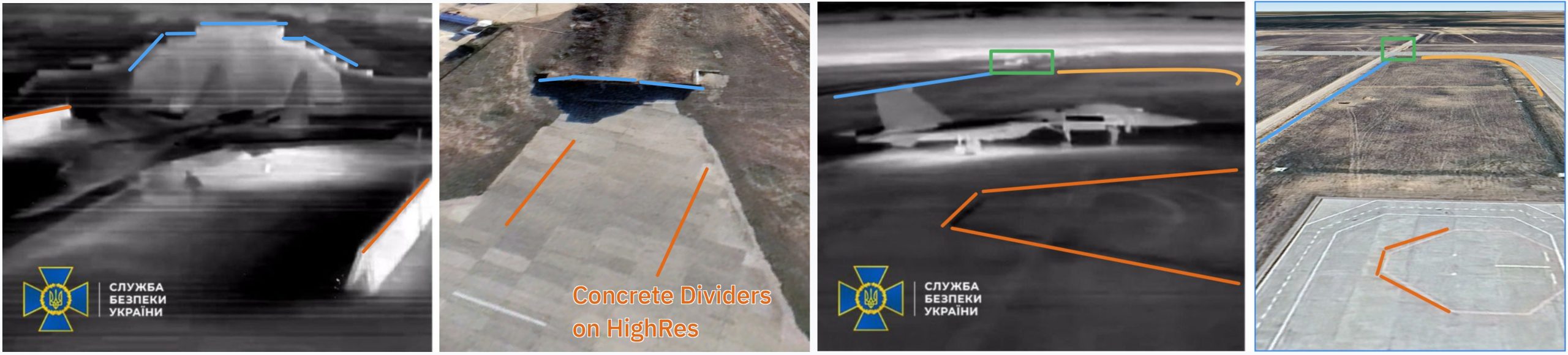 Геолокація уражених літаків. Джерело: imi