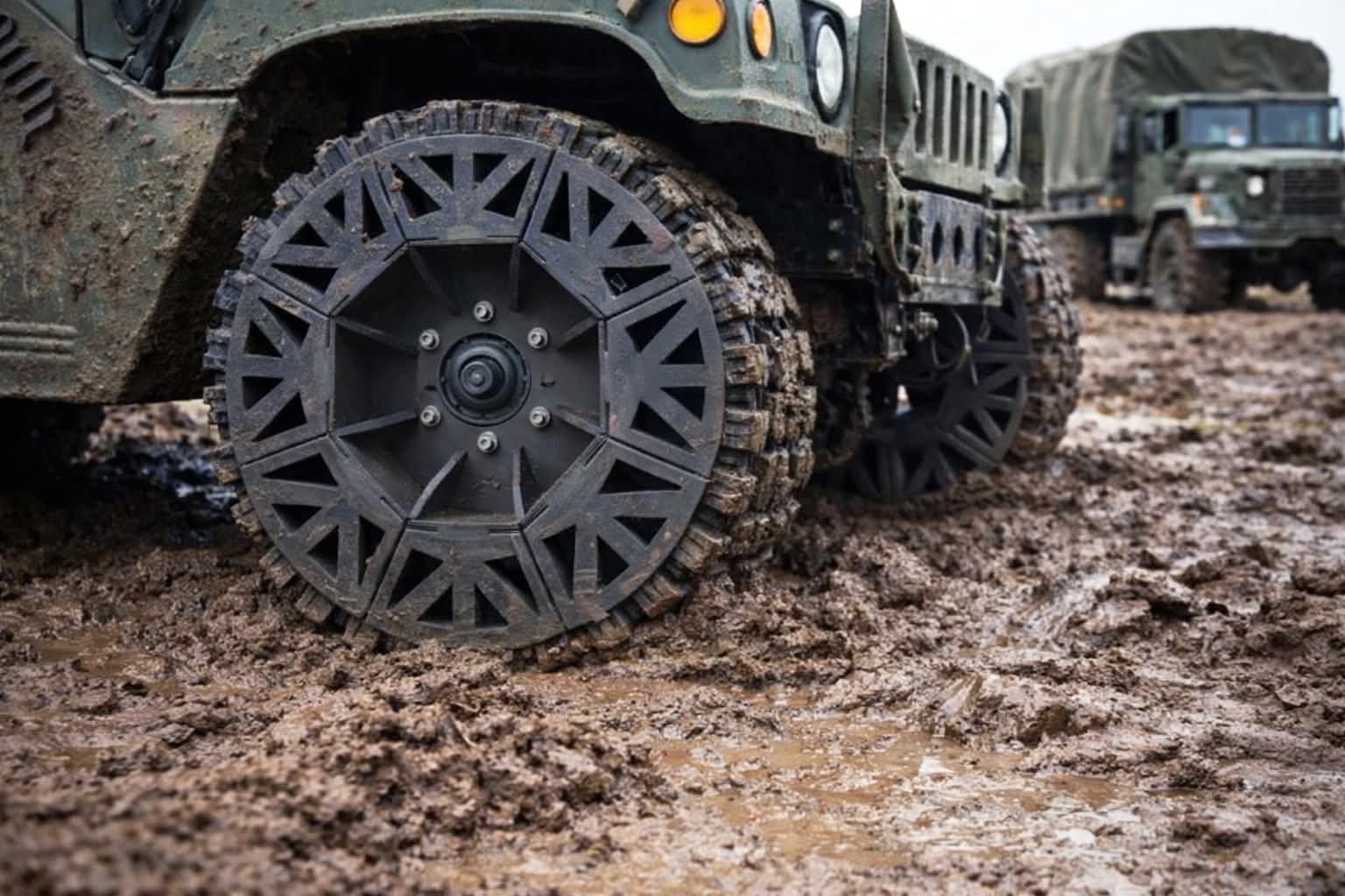 В Україні розробляють секційні безповітряні колеса для військової техніки