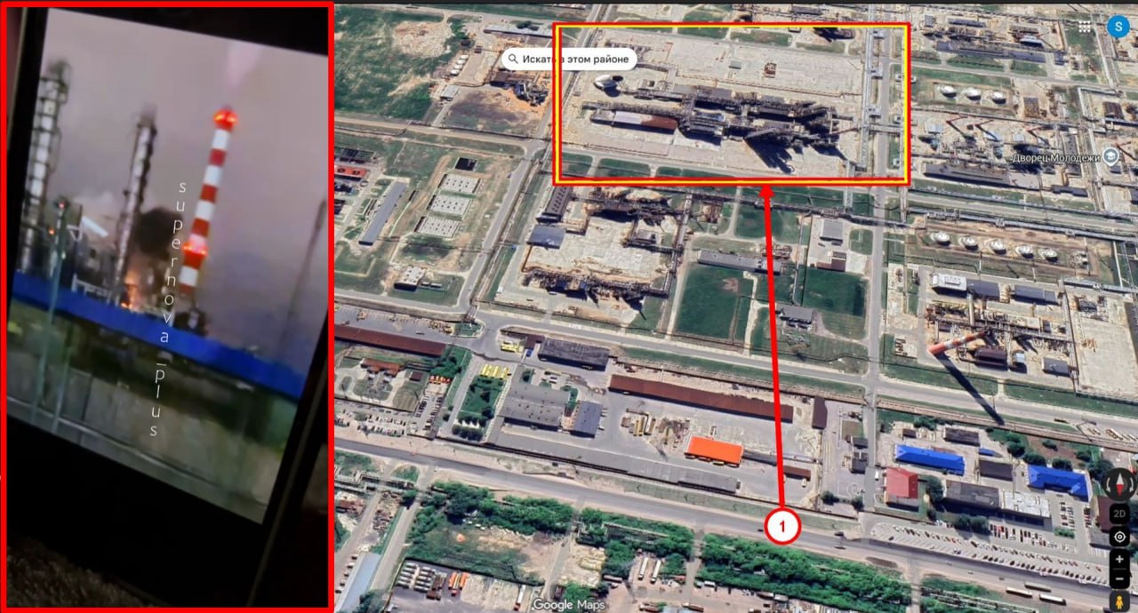 The site of the drone strike on the Ryazan refinery. December 6, 2025. Photo credits: Supernova+.