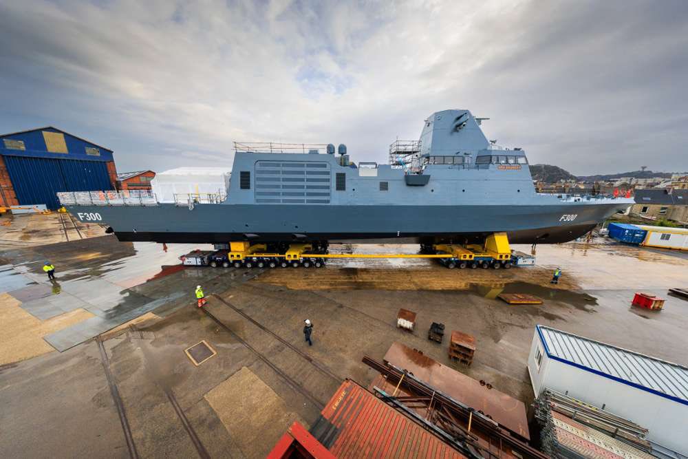 The first BR71 Mk II corvette for the Angolan Navy at the CMN shipyard in France before its launch. Photo credits: CMN