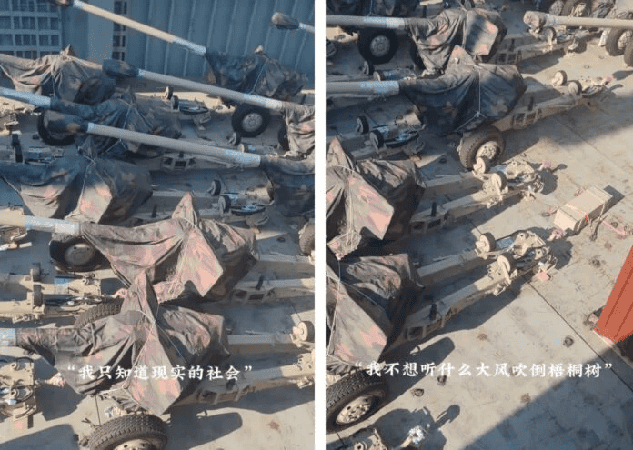 Chinese Type 59 guns during unloading. Photo credits: Defence Blog