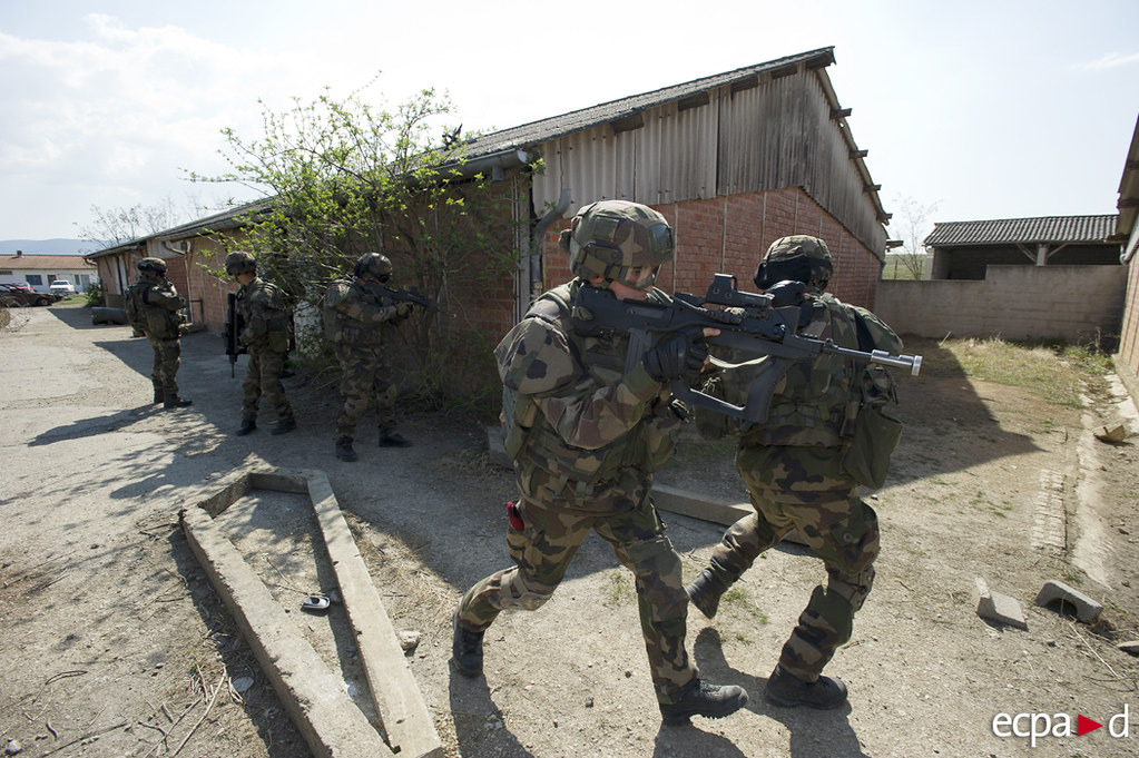 Training of the 8th Marine Parachute Infantry Regiment (8th RPIMa) with FELIN systems. Photo credits: ECPAD