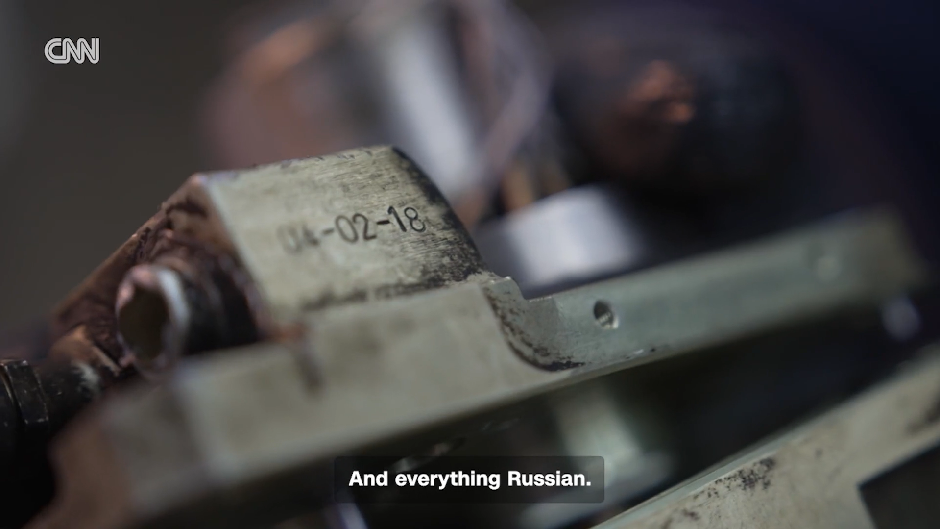 A part manufactured in 2018 found in the Oreshnik wreckage. Screenshot from a CNN video