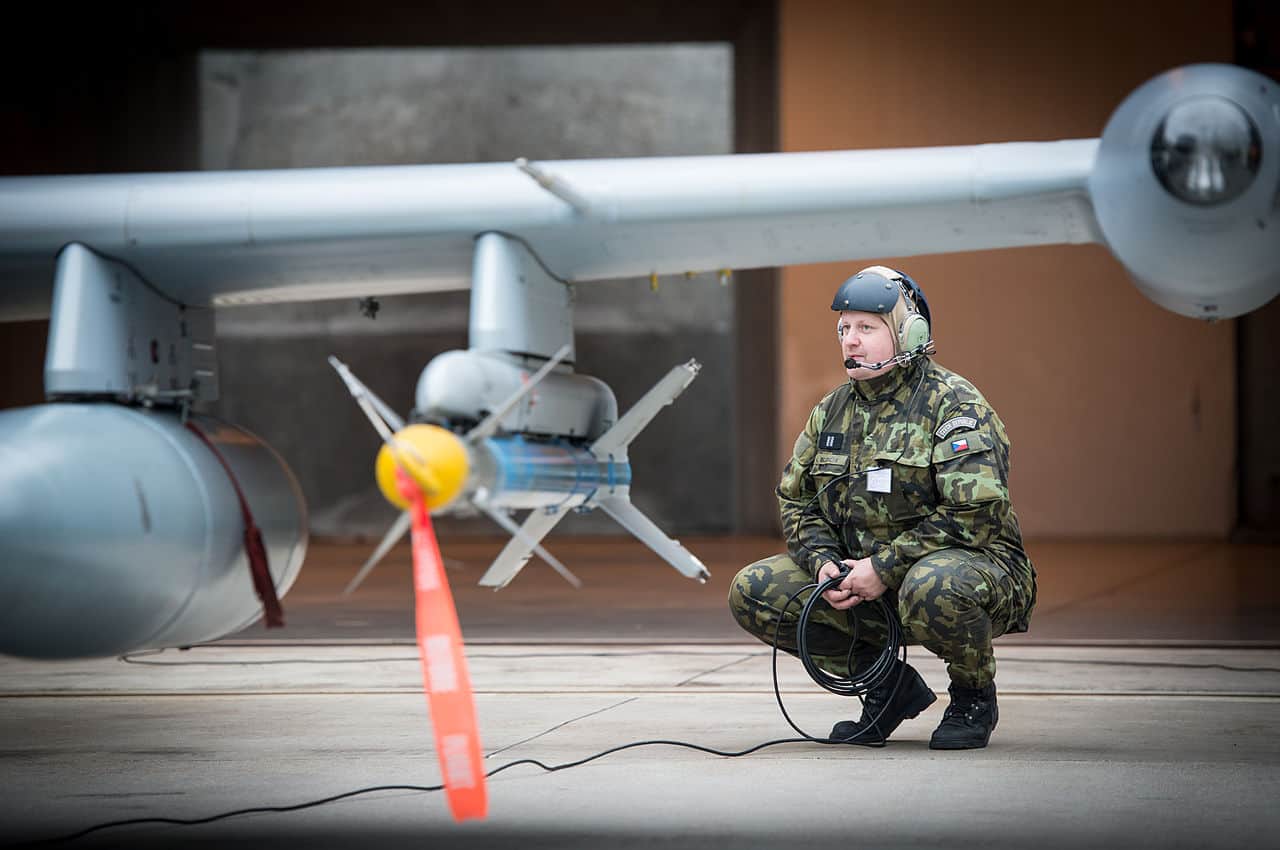 Technical maintenance of the L-159 with an AIM-9 missile during Steadfast Jazz exercises. Photo credits: NATO