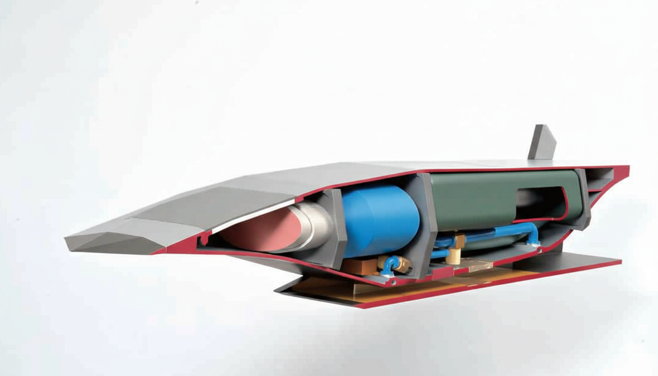 Render of a hypersonic strike missile. Photo credits: ATLA