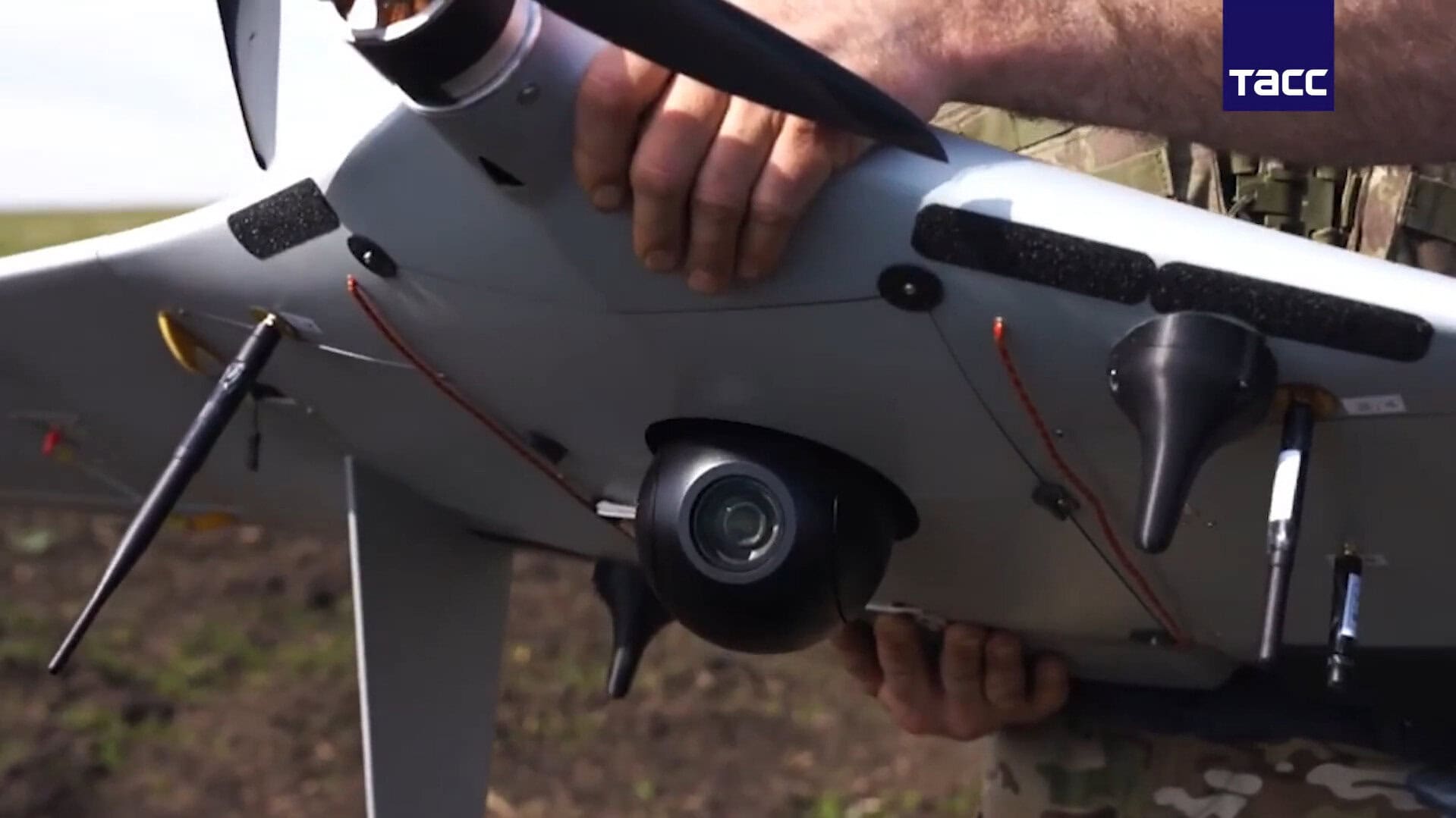 The payload of the Shtorm UAV. Screenshot from a TASS video