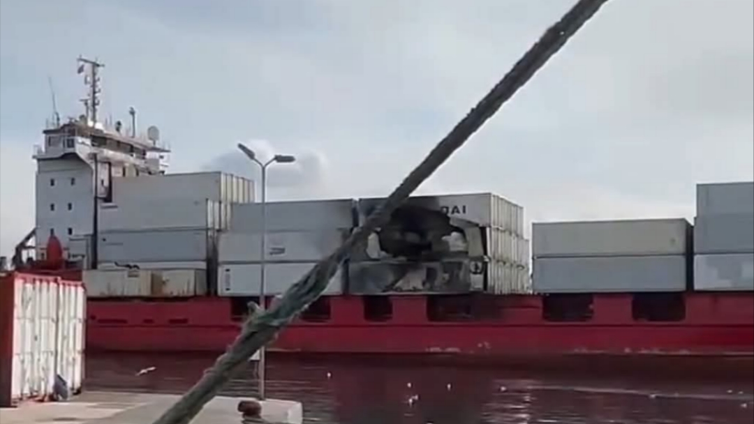 Drone Hits Container Ship Aurelia After Departure From Novorossiysk