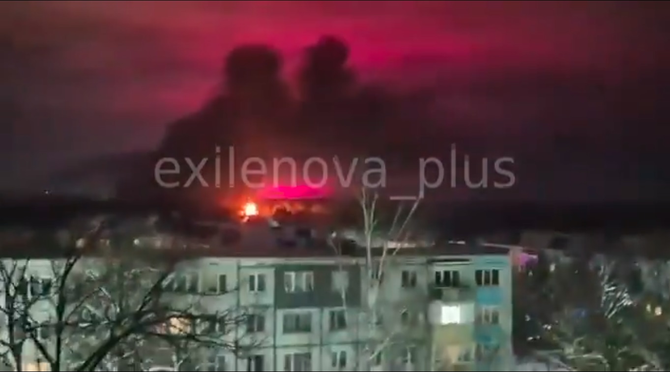 On the Night of January 1, Drone Strikes Set Fire to the Northern Commodity Park, an Oil Refinery, and an Oil Depot in Russia