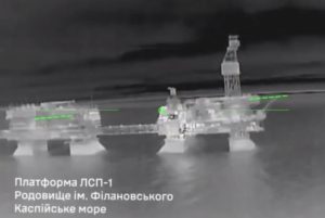 Ukraine’s Drones Hit Three Russian Drilling Platforms in the Caspian Sea