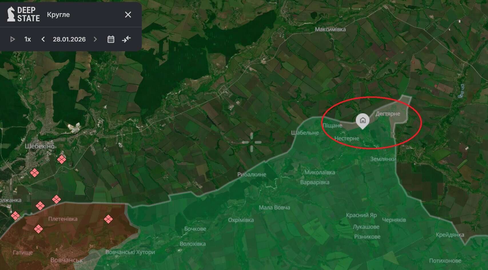 Населені пункти, в яких працюють підрозділи ДПСУ на карті. Джерело: DeepState