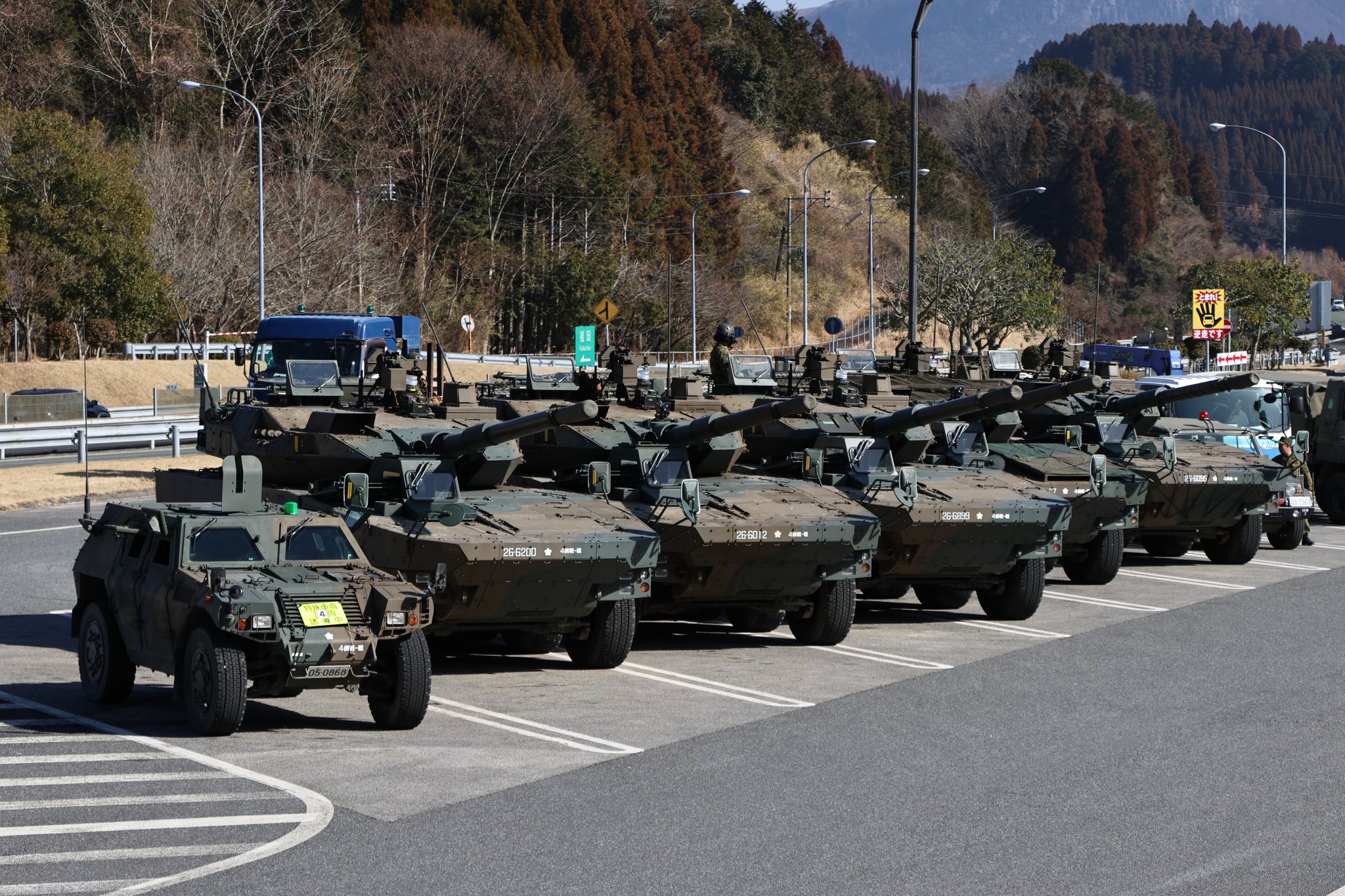 Type 16 combat vehicles from the 4th Combat Reconnaissance Battalion of the 4th Infantry Division. Photo credits: @numa227red_wing