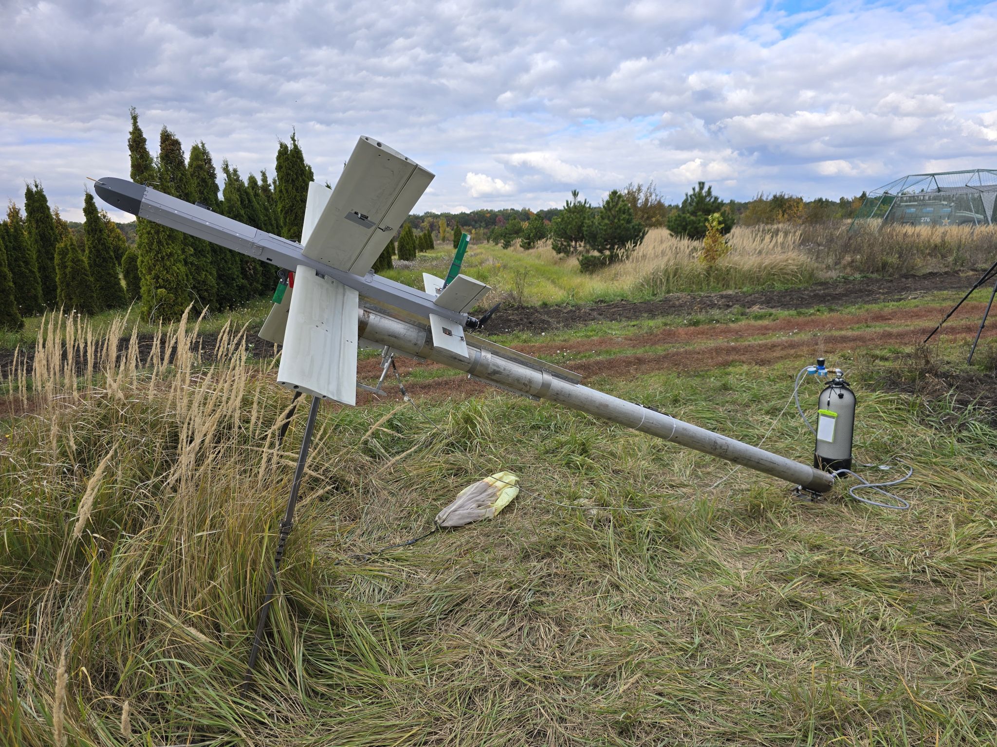 Баражуючий боєприпас Flycat на катапульті. 6 січня 2026 року. Фото: Venator Technologies