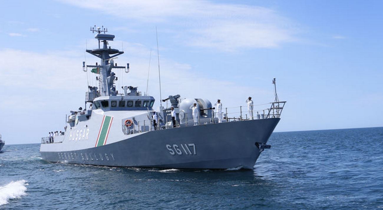 The high-speed patrol ship Husgar (SG 117) of the NTPB (New Type Patrol Boat) class of the Turkmen Navy. September 2022. Photo credits: Ministry of Defense of Turkmenistan