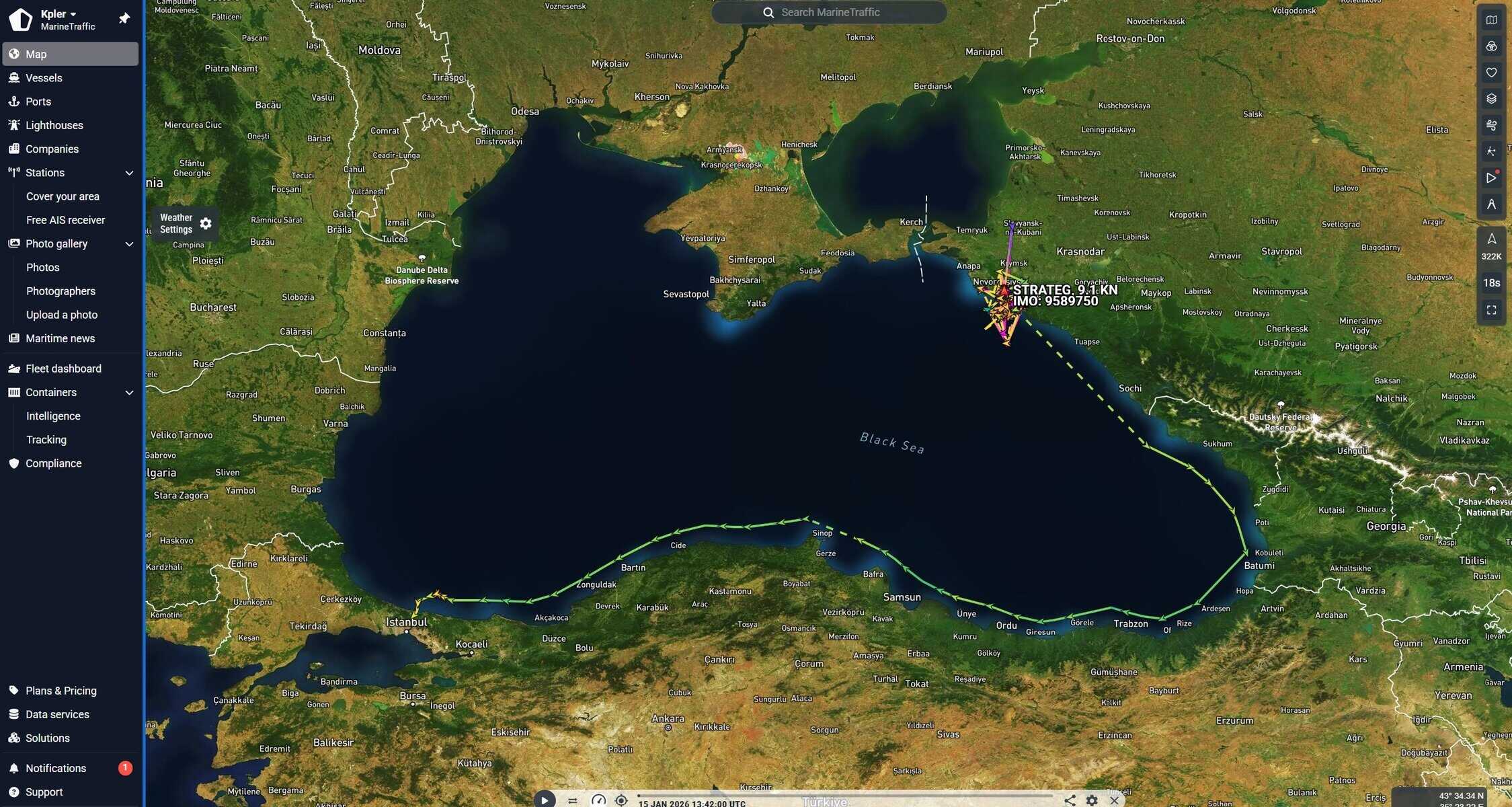 Russian Tanker Strateg Hid Along Turkish Coast During Black Sea Transit