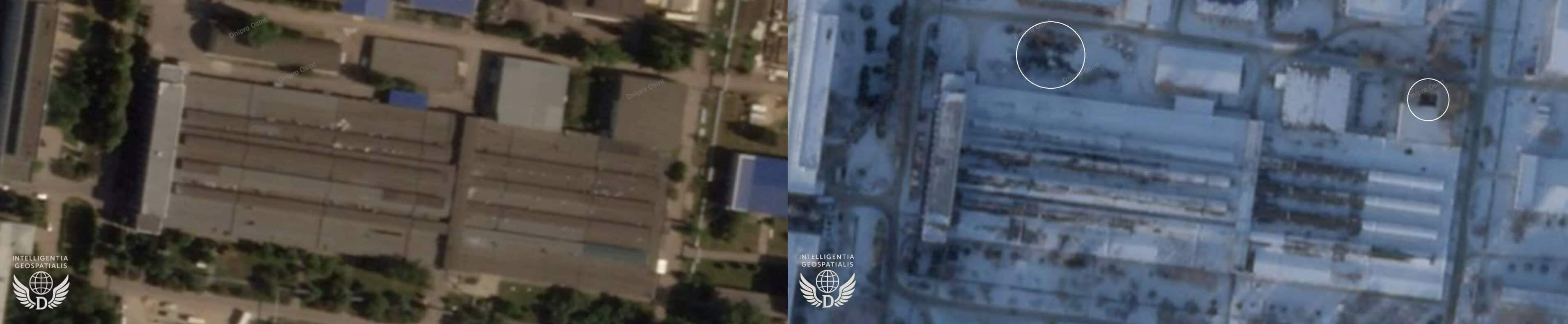 Наслідки удару по заводу «Энергия» 4 січня. 25 січня 2026 року. Джерело: Dnipro Osint