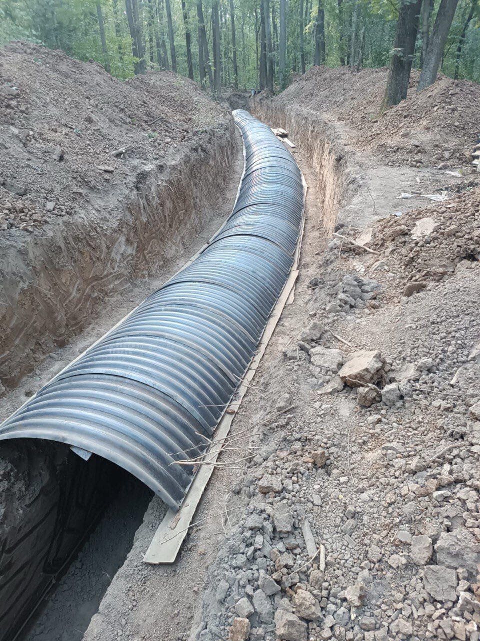 Construction of a tunnel in a network of fortifications in eastern Ukraine. Photo credits: Ukrainian Association of Developers