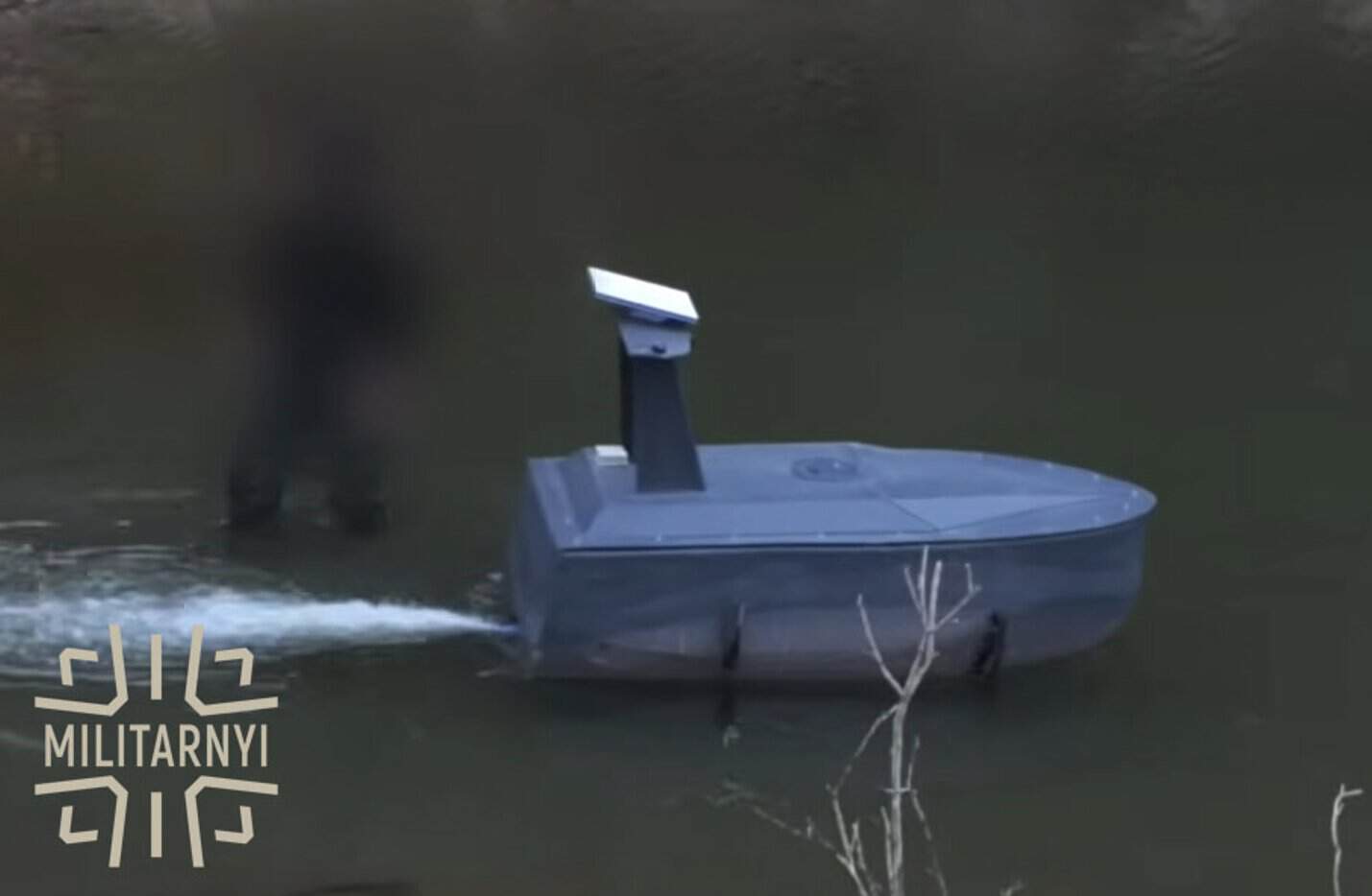 The Dzyga surface drone from the Ukrainian company Aquatechnik. Source: Militarnyi