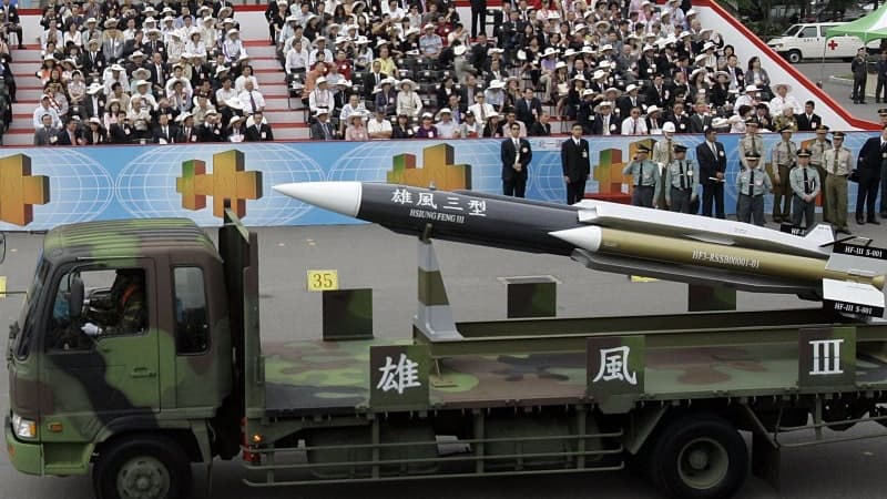 Hsiung Feng III anti-ship cruise missile. Photo credits Taiwan Ministry of Defense