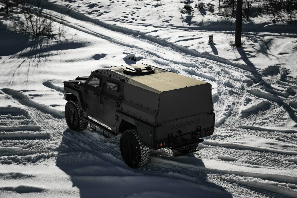 Бронеавтомобіль Inguar-3 у версії пікап для операторів дронів, лютий 2026. Фото: Inguar