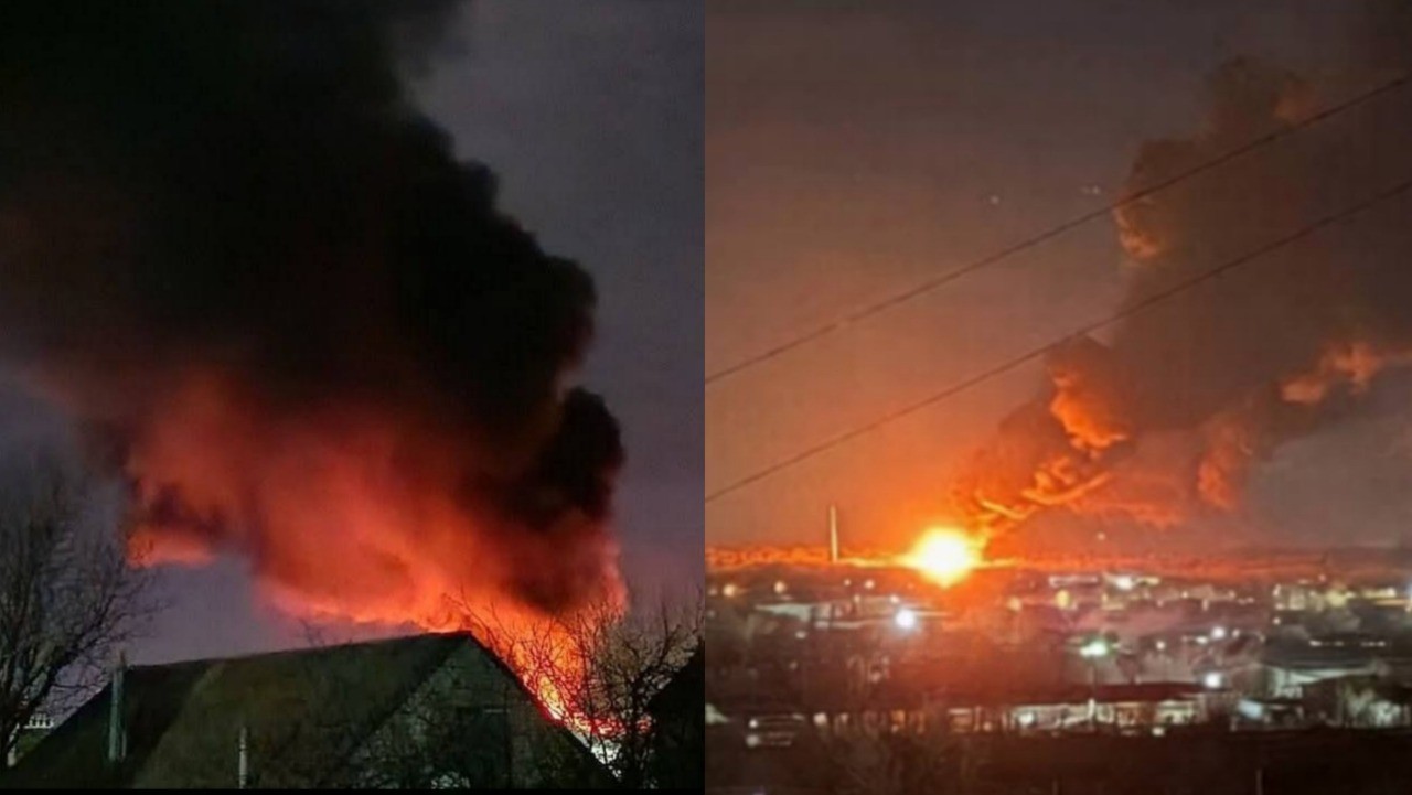 Oil Depot Hit in Occupied Luhansk, Fire Erupts