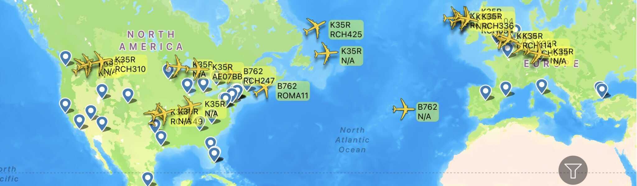 Map of the military equipment movement from the US to the Middle East. Photo credits: X Oliver Alexander