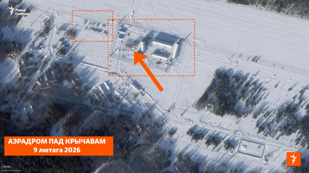 Розміщення елементів комлексу "Орешник" на території аеродрому "Кричев-6". Джерело: Радіо Свобода.