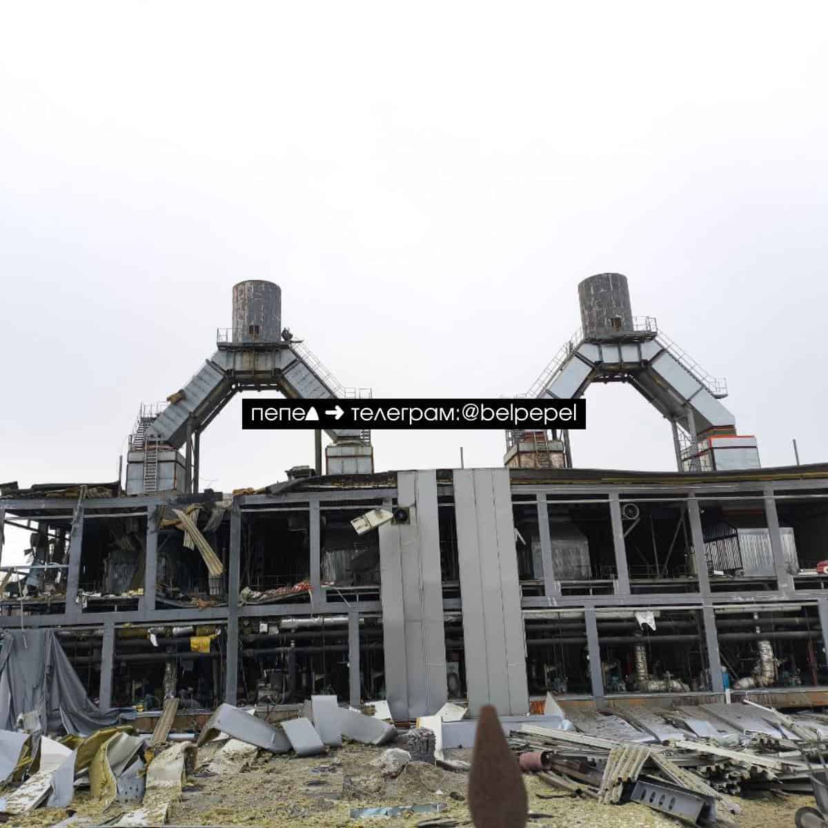 Уражена ТЕЦ «Мичуринская» в Бєлгороді 18 лютого 2025 року. Фото: «Пепел. Бєлгород»