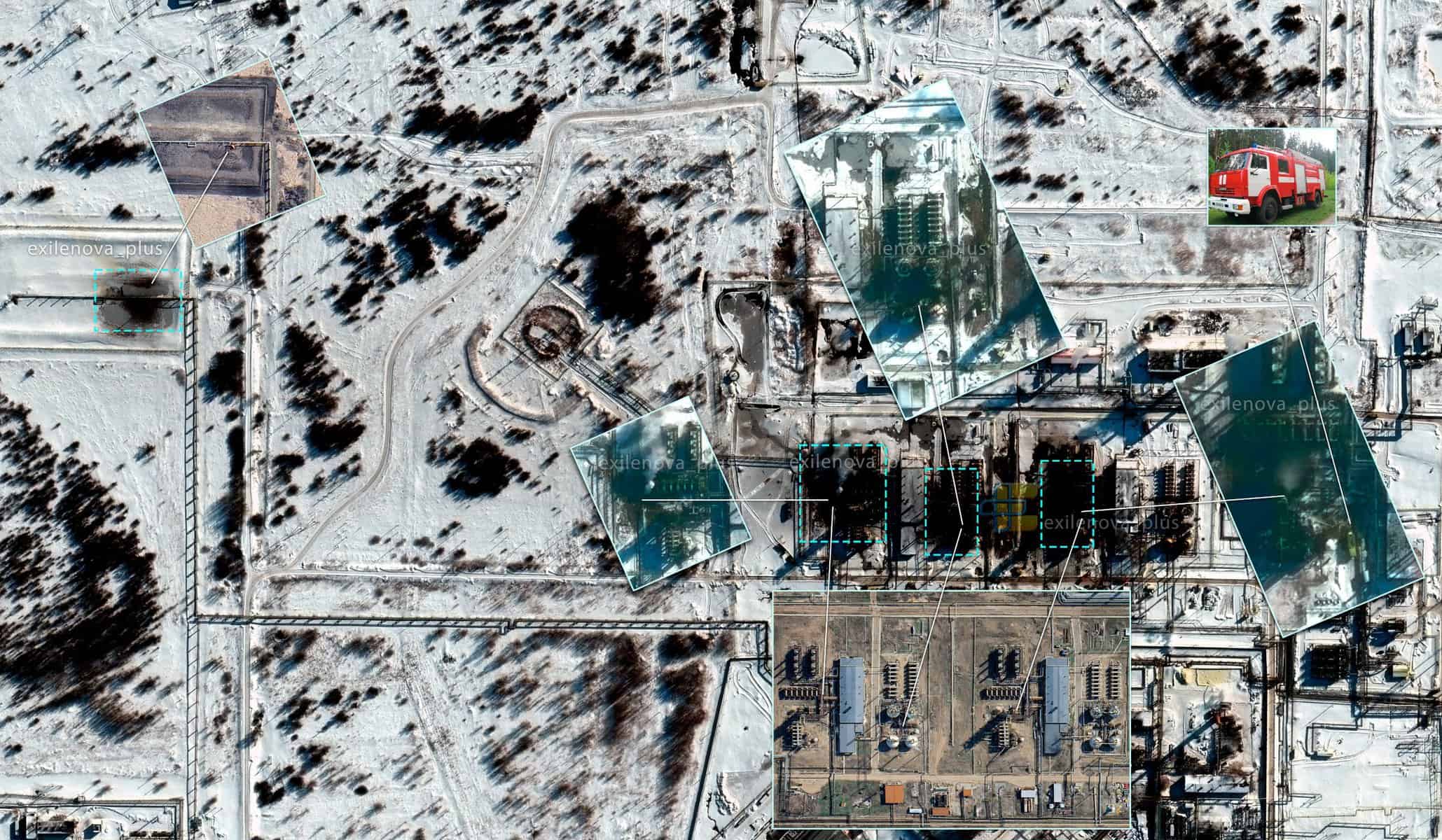 Уражений Нефтегорський ГПЗ у Самарській області. Джерело: Exilenova+