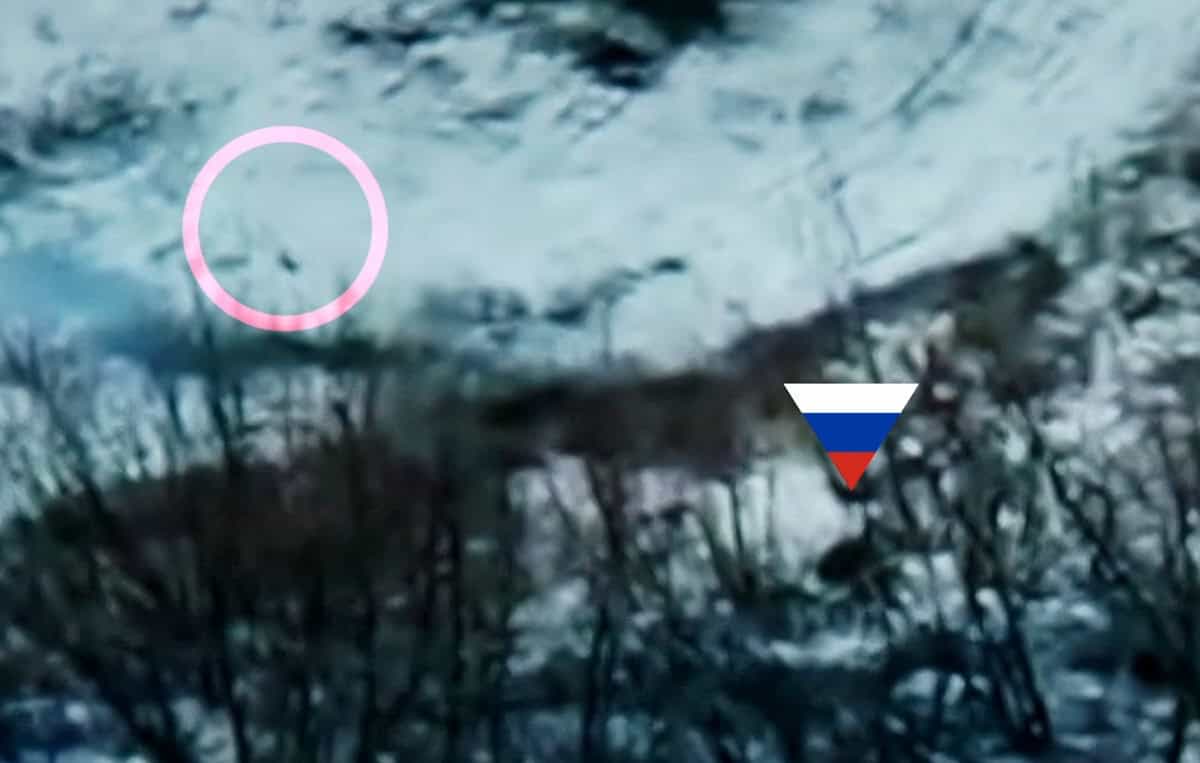A Ukrainian drone attacks a Russian serviceman. January 2026. Source: 7th Rapid Response Corps of the Air Assault Forces.