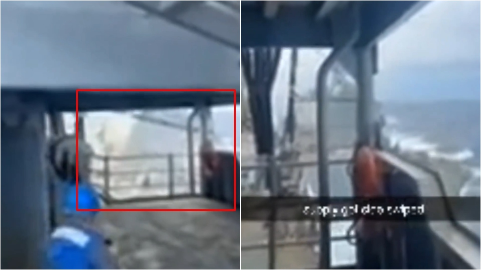 The moment of collision between the USS Truxtun and the USNS Supply. February 2026. Source: @mercoglianos