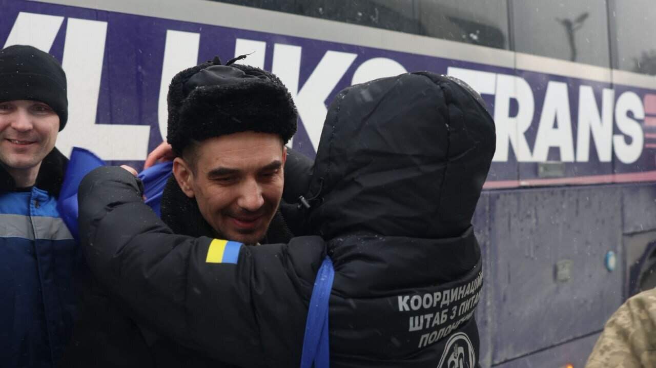 Ukrainian soldiers released from Russian captivity. February 5, 2026. Source: Volodymyr Zelensky