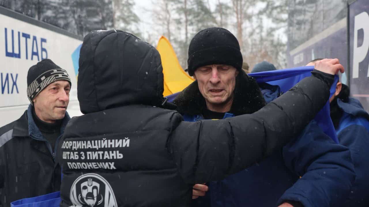 Ukrainian soldiers released from Russian captivity. February 5, 2026. Source: Volodymyr Zelensky