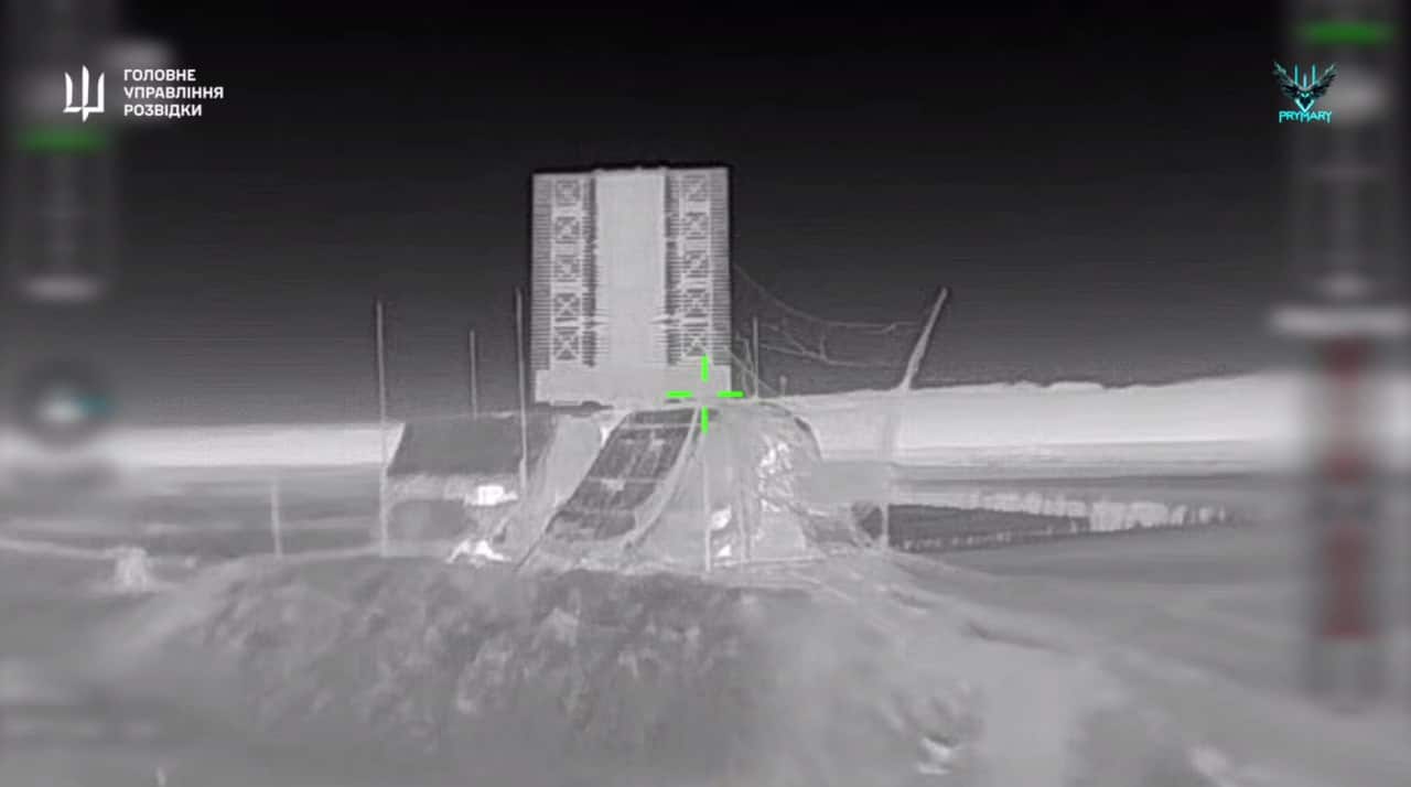 Момент ураження «Противник-ГЕ». 7 лютого 2026 року. Джерело: ГУР МО