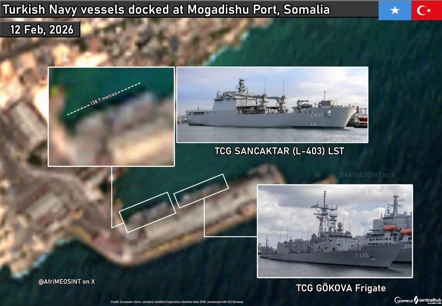Turkish ships in Somalia. February 13, 2026. Source: Rich Tedd