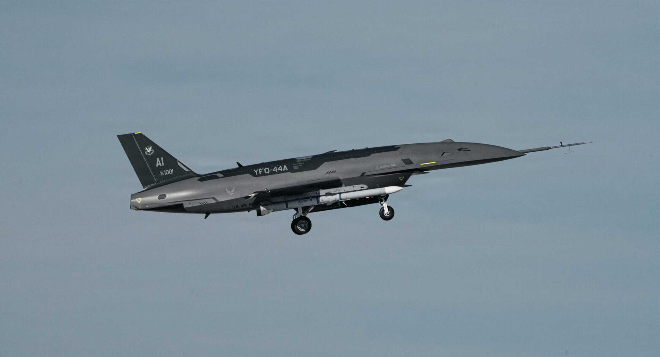 U.S. Tests YFQ-44A Unmanned Fighter Jet with Mock Munitions