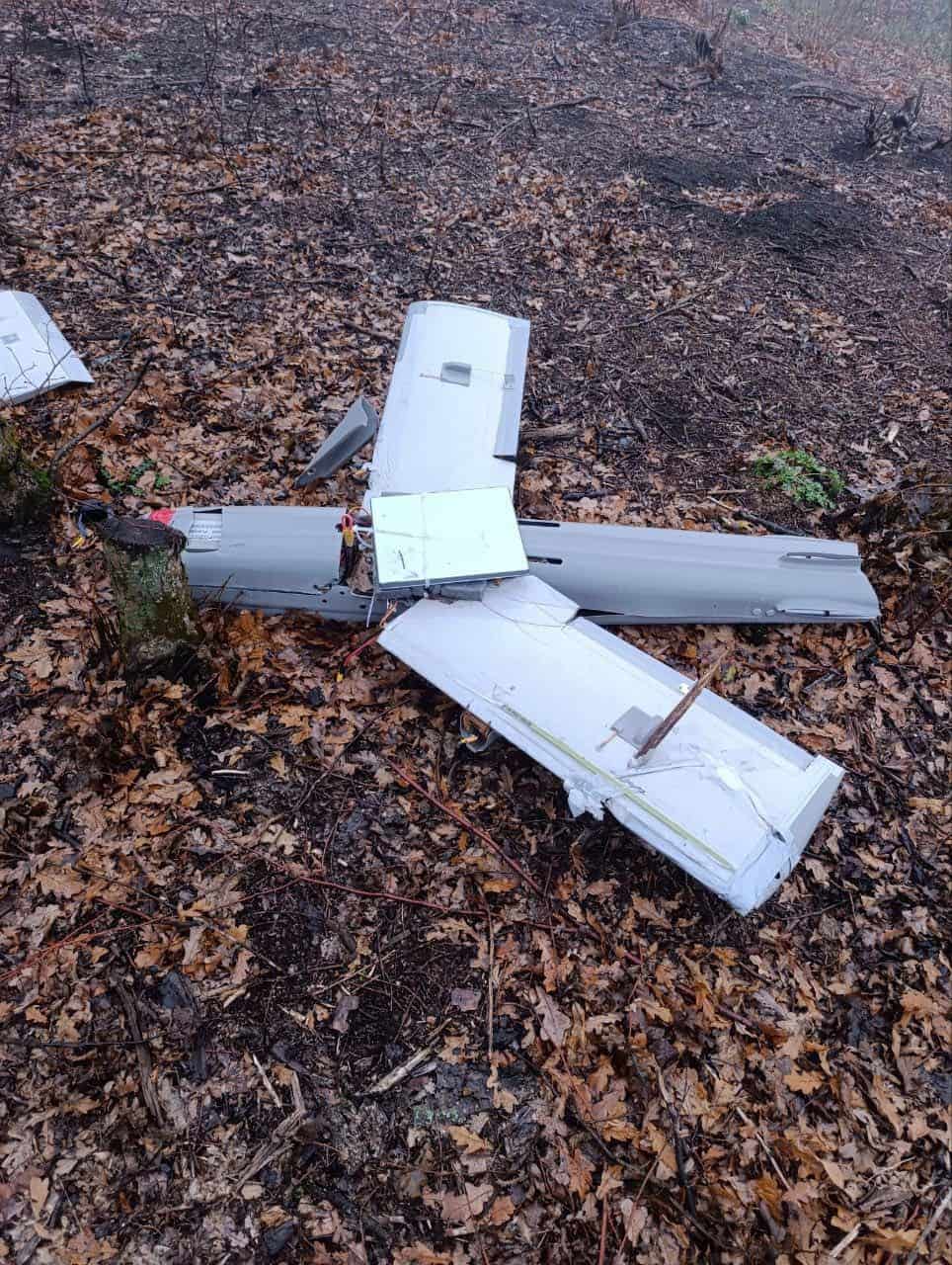 Wreckage of a Russian drone with a Starlink terminal on board, November 25