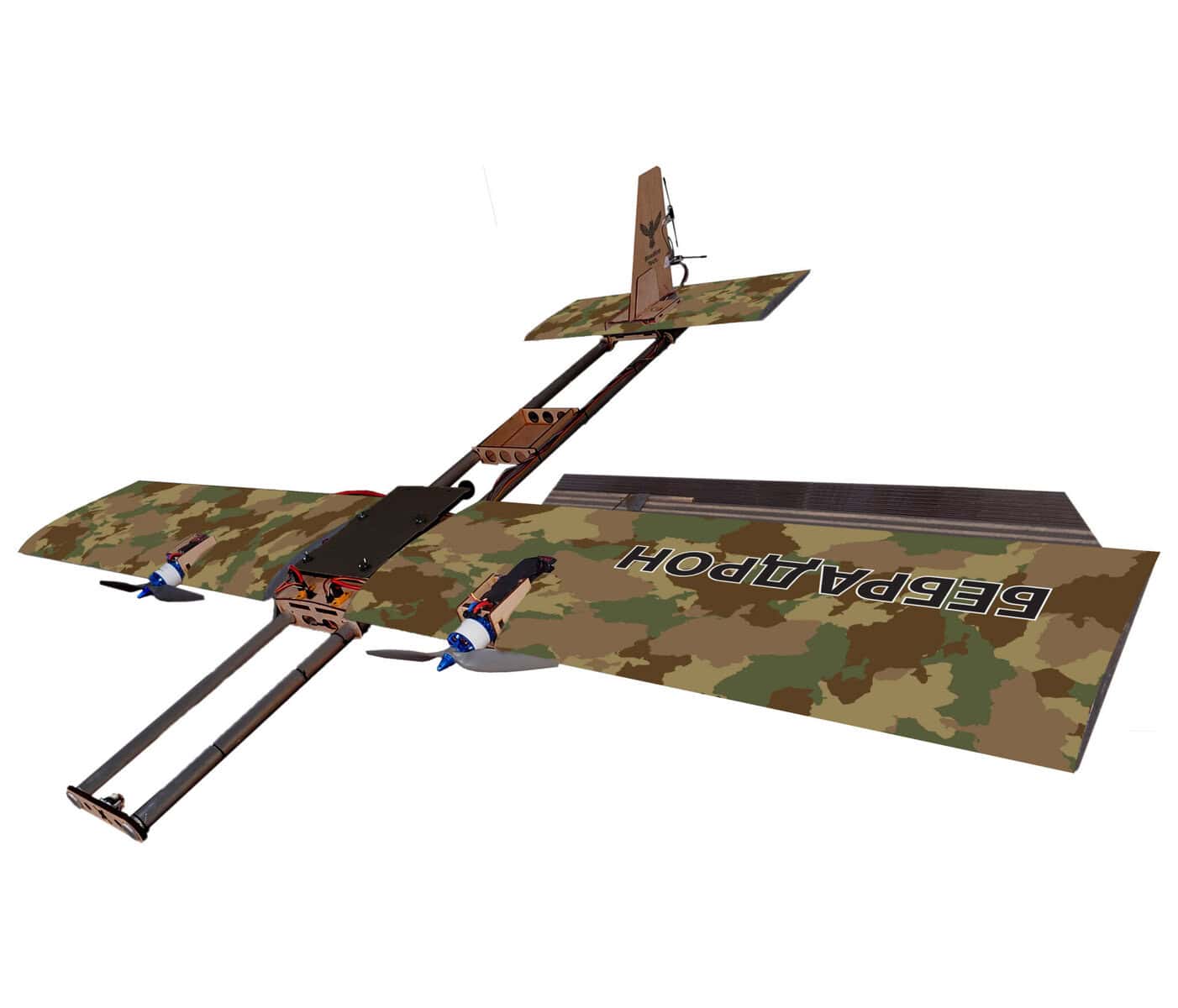 The Bebradrone UAV. Photo credits: BlueBird Tech