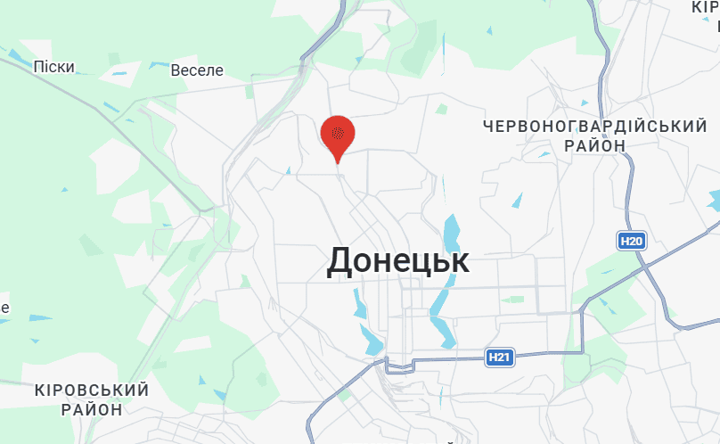 Геолокація колишнього автосалону Ford, де росіяни збирали НРК. Джерело: Google Maps