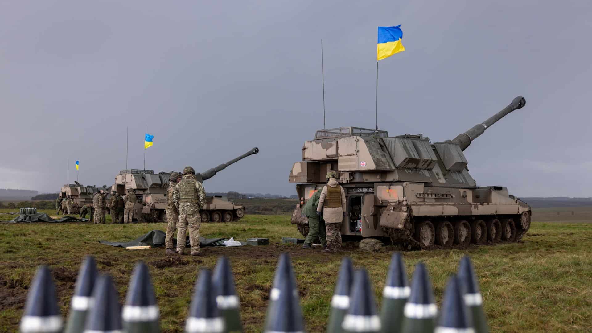 Ukrainian military personnel receive training on AS-90s in the UK. March 2023. Footage from a UK Ministry of Defence video