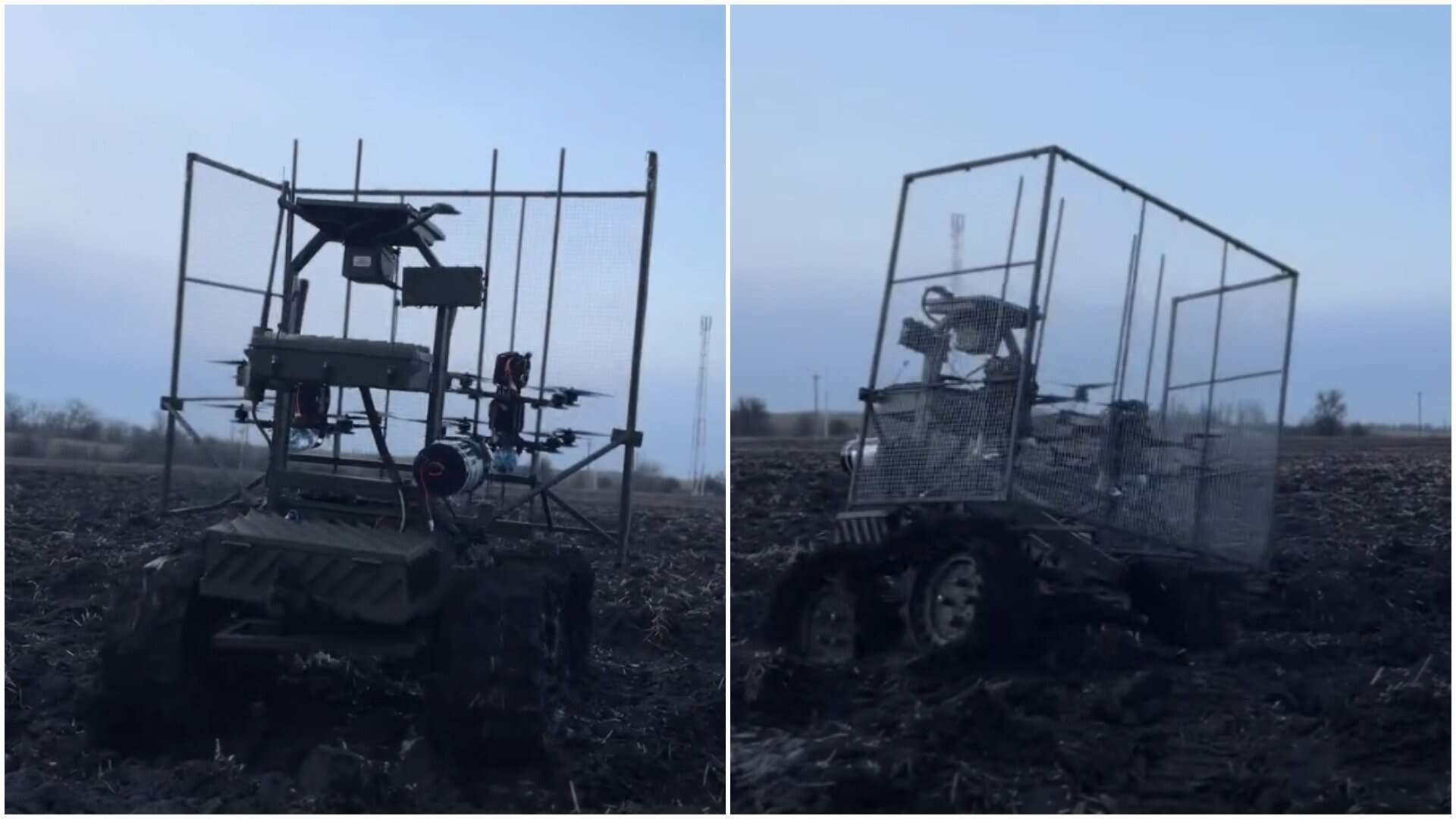 Ukrainian Gnom-ND ground drone with FPV drones. Photo credits: Temerland