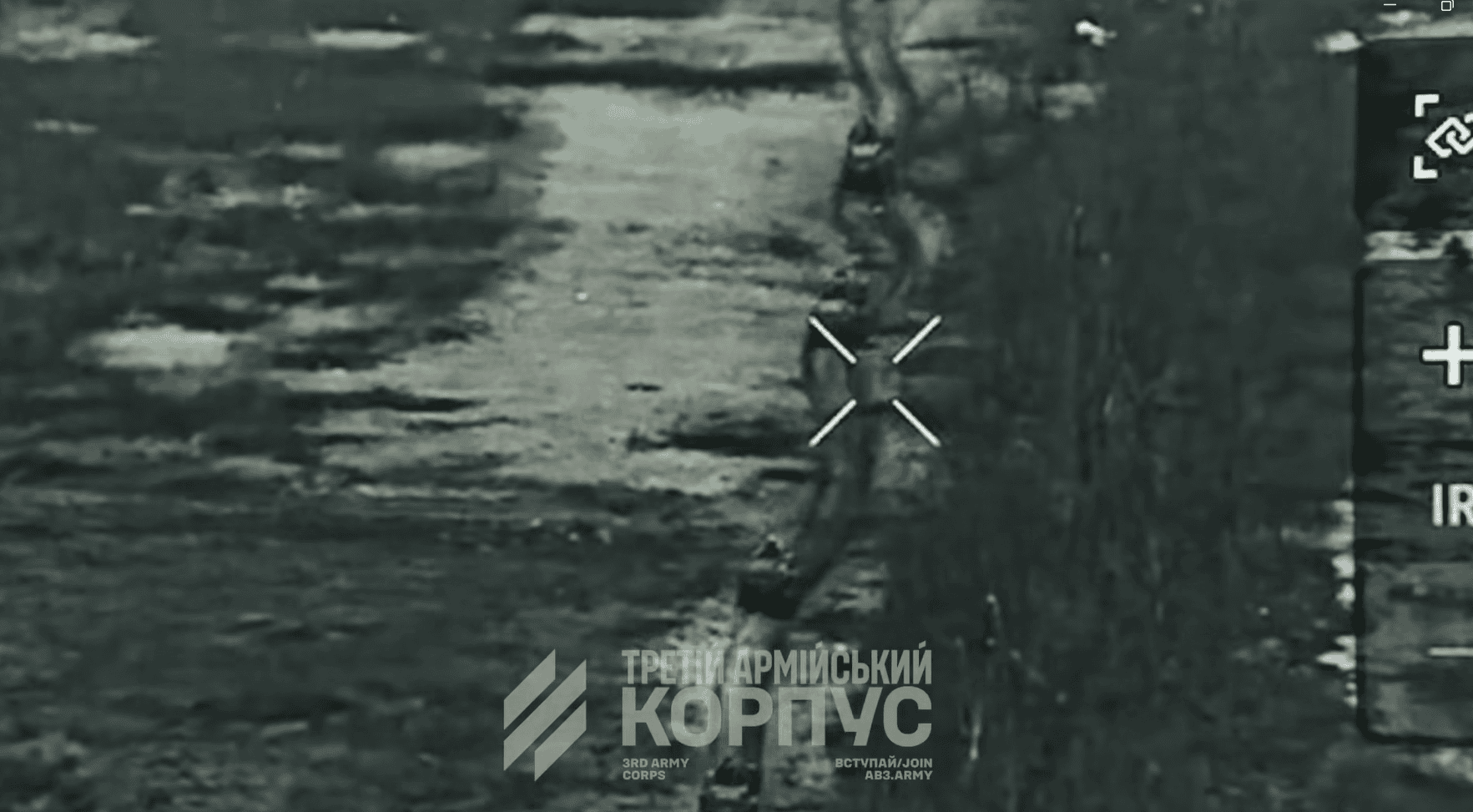 Колона російської техніки на Лимансько-Борівському напрямку. 19 березня 2026 року. Джерело: 3-й армійський корпус