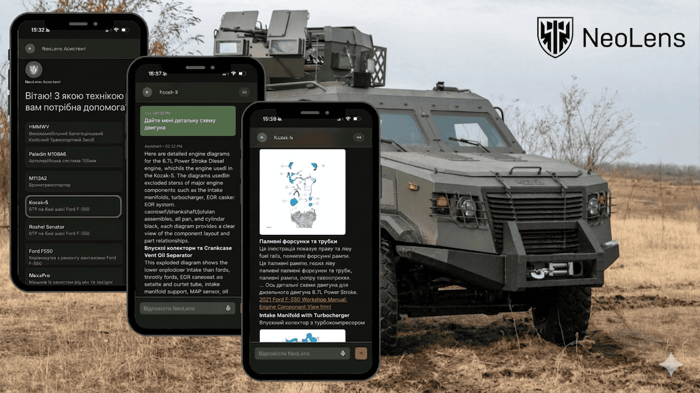 NeoLens в роботі з бронемашиною Козак-5