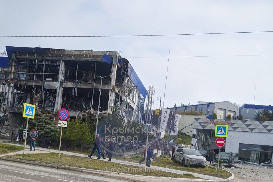 The result of the strike on the air defense repair facility in Sevastopol. March 19, 2026. Source: Crimean Wind