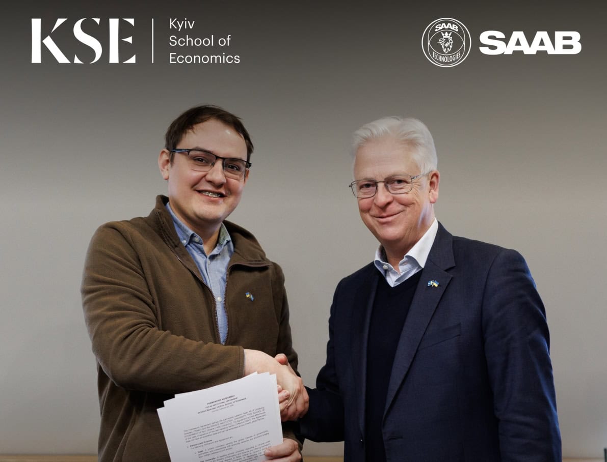 Представник Київської школи економіки та Saab
