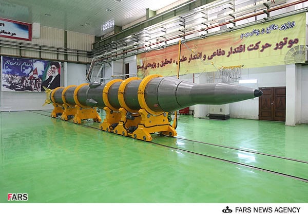 Sejjil ballistic missile. Photo credits: FARS