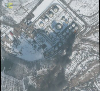 Fire on the territory of the Saratov Oil Refinery, March 21, 2026. Photo: Exilenova+