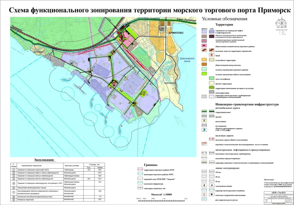 Схема порту Приморськ. Інфографіка Wikimapia