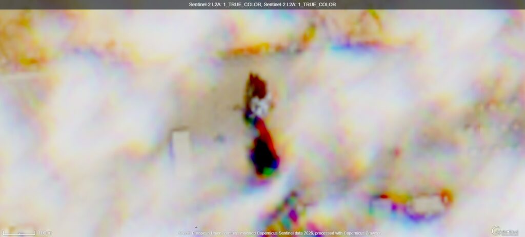 Супутниковий знімок авіабази авіабазі Принц Султан 27.03.2026. Фото Copernicus.